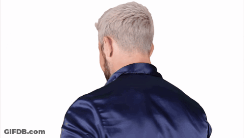 Back Of Man In Blue Jacket GIF