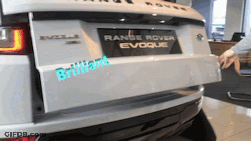 Back Of Range Rover Evoque With Brilliant GIF