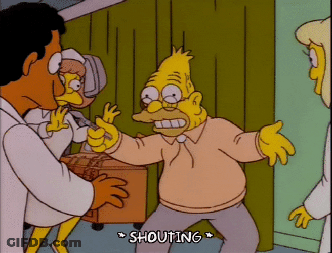 Back Off Old Man Holds Knife GIF