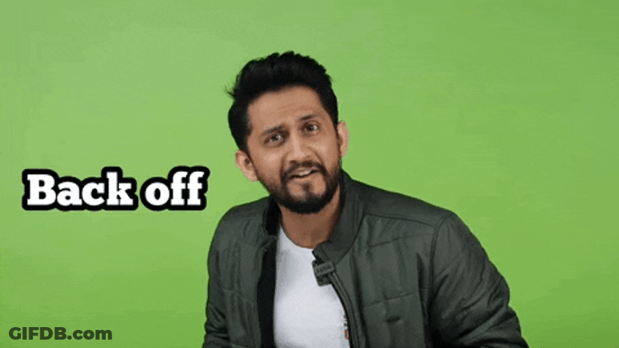 Back Off Says Man With Beard GIF