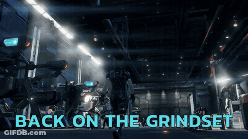 Back On The Grindset Poster In Blue GIF