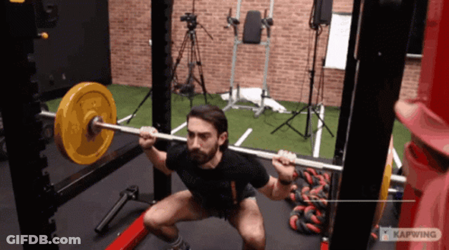 Back Squat Gym Fitness GIF