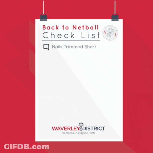 Back To Netball Checklist GIF