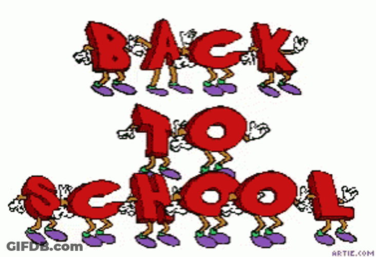 Back To School Letters Dancing GIF