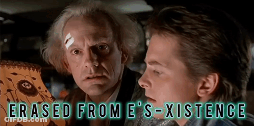 Back To The Future Movie Poster Erased From Existence GIF