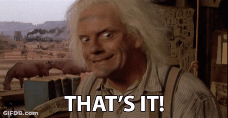 Back To The Future That's It! GIF