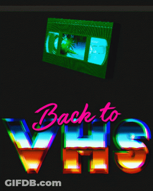 Back To Vhs Spinning Tape Graphics Design GIF