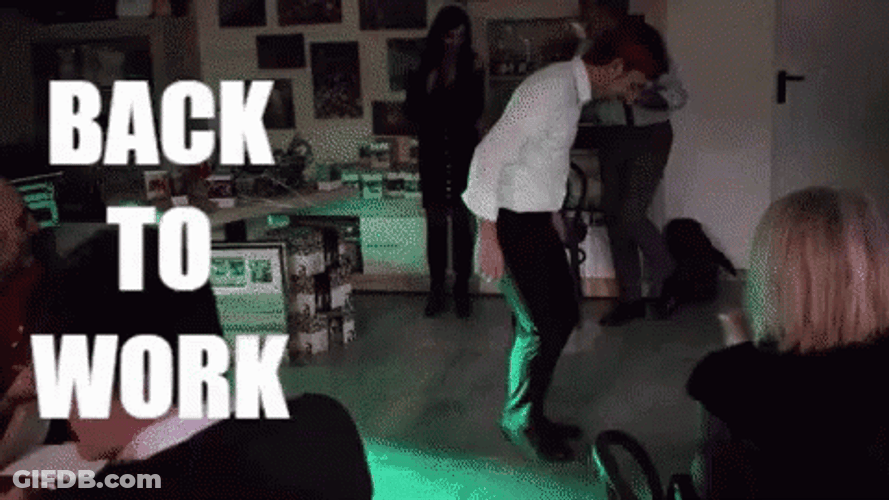Back To Work Monday Dancing GIF
