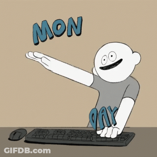 Back To Work Monday Keyboard Typing GIF