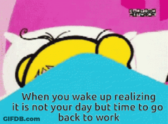 Back To Work Monday Tired Bubbles GIF