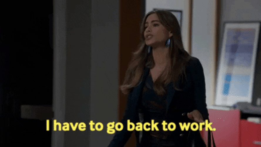 Back To Work Sophia Vergara Modern Family GIF