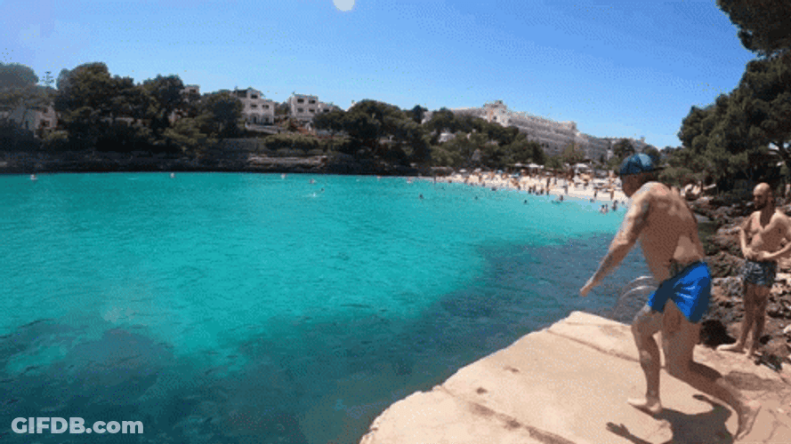 Backflip At The Beach GIF