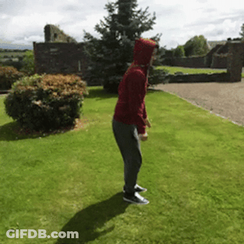 Backflip In The Grass GIF