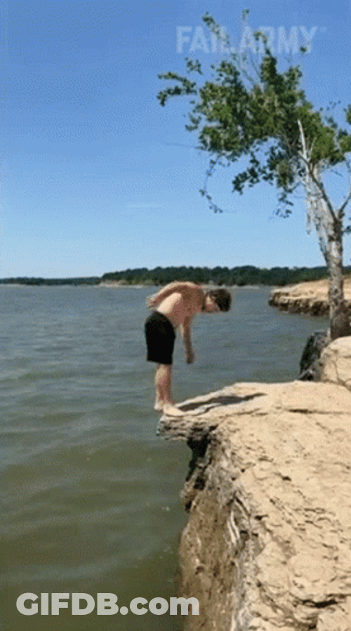 Backflip To The Ocean Fails GIF