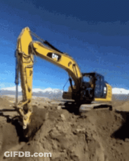 Backhoe Digging GIF