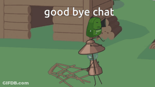 Backpack At Log Cabin With Good Bye Chat GIF
