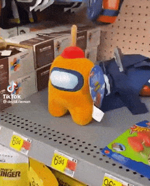 Backrooms Among Us Plushies Thrown Out GIF