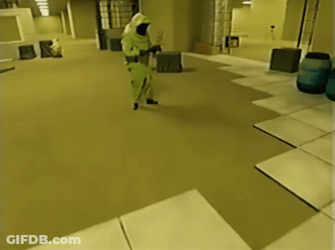 Backrooms Hazmat Suit Gameplay GIF