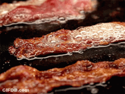 Bacon Cooking In A Pan GIF