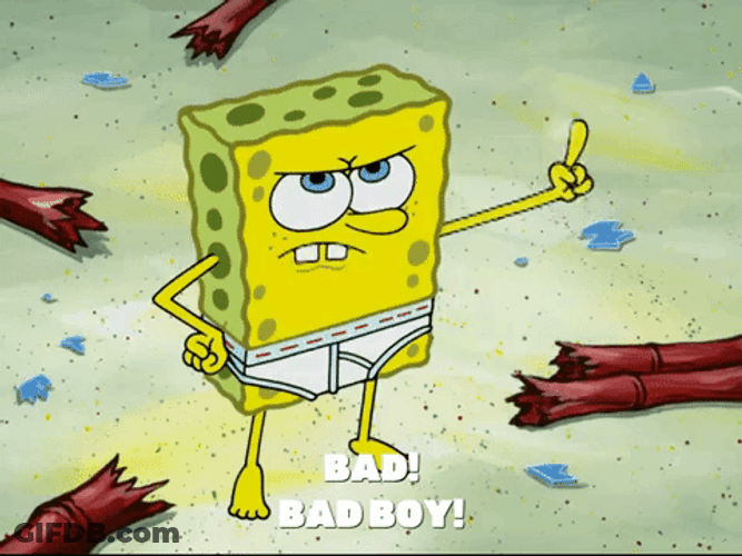 Bad Boy SpongeBob SquarePants GIF