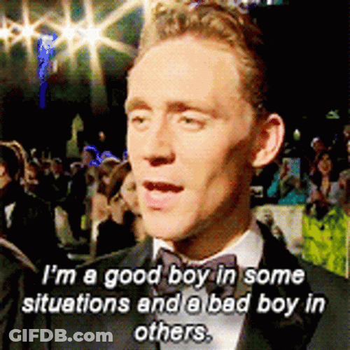 Bad Boy Tom Hiddleston GIF