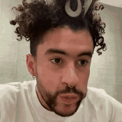 Bad Bunny Benito Chewing GIF