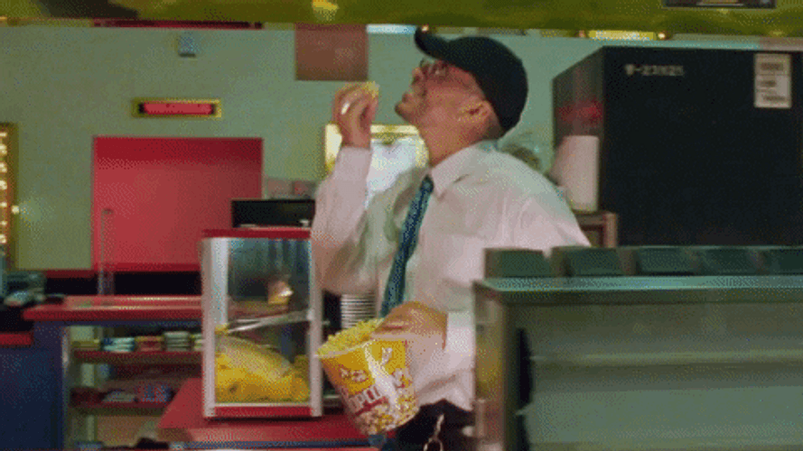 Bad Bunny Eating Popcorn GIF