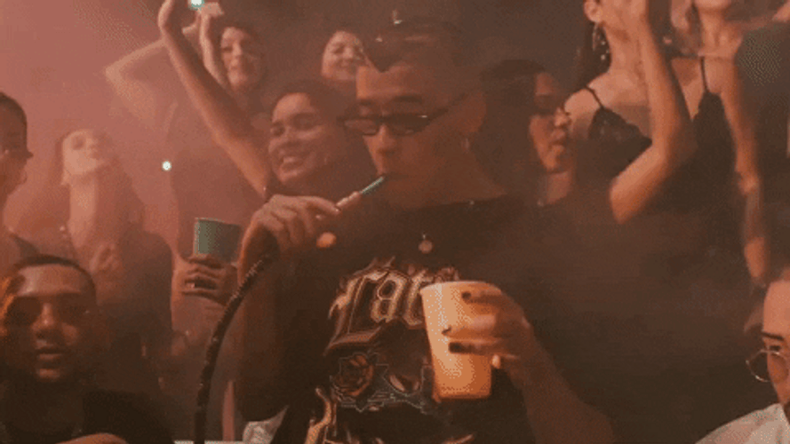Bad Bunny Shisha Session GIF