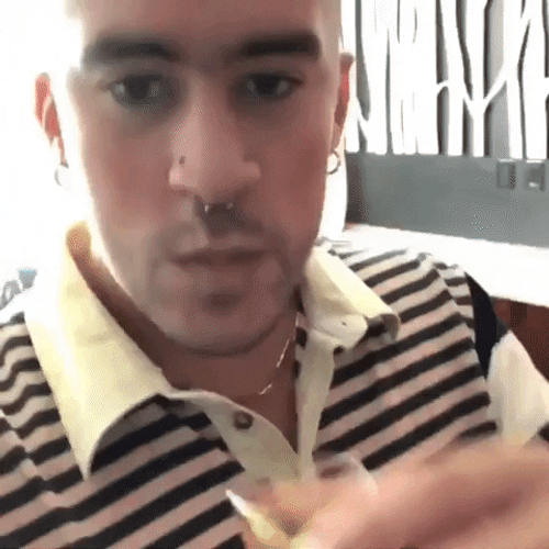 Bad Bunny Tequila Shot GIF