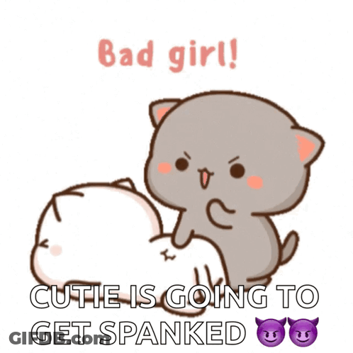 Bad Girl Cutie Cat Spanked GIF