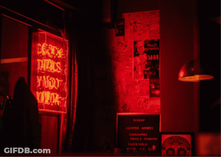 Bad Habits Neon Red Aesthetic GIF