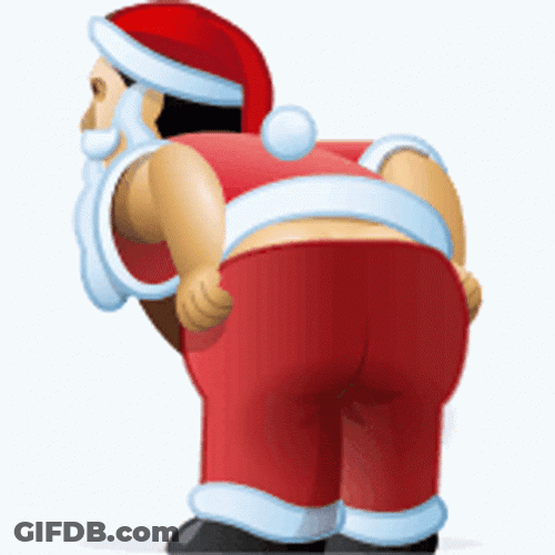 Bad Santa Butt Out GIF