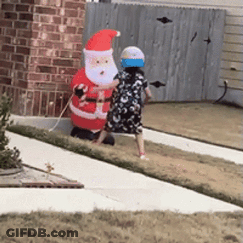 Bad Santa Kid Fight GIF
