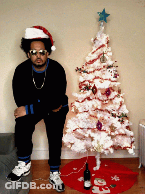 Bad Santa Lighting The Tree GIF