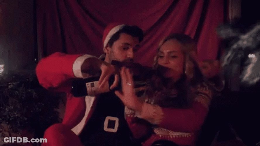 Bad Santa With A Chick GIF