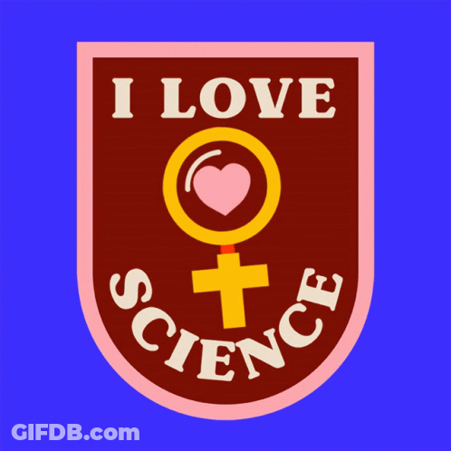 Badge Saying I Love Science GIF