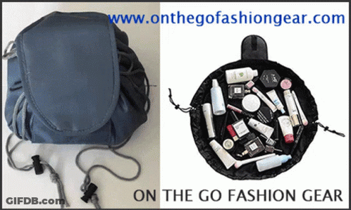 Bag And Cosmetics Bag With On The Go Fashion Gear GIF