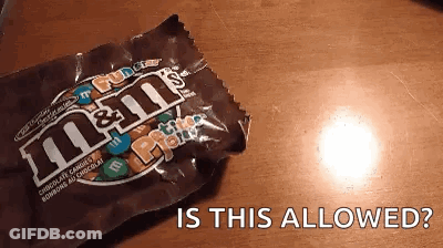 Bag Of M&M's Is This Allowed GIF