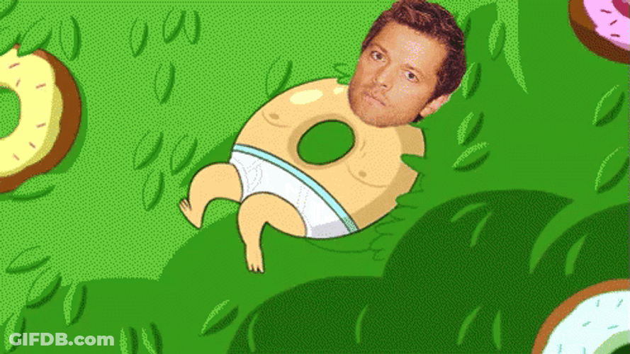 Bagel Misha Collins GIF