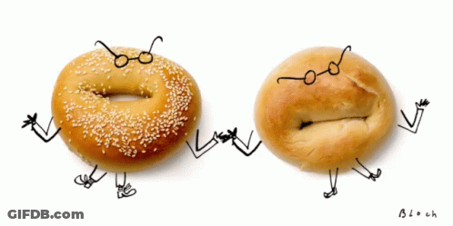 Bagel With Glasses And Bagel Without Glasses GIF