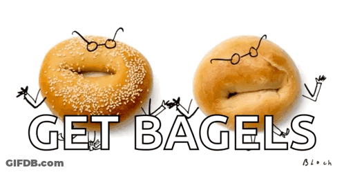 Bagel With Glasses And Bagel Without Glasses GIF