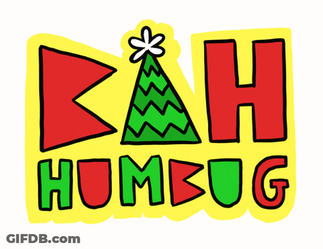 Bah Humbug Christmas Letters Design GIF