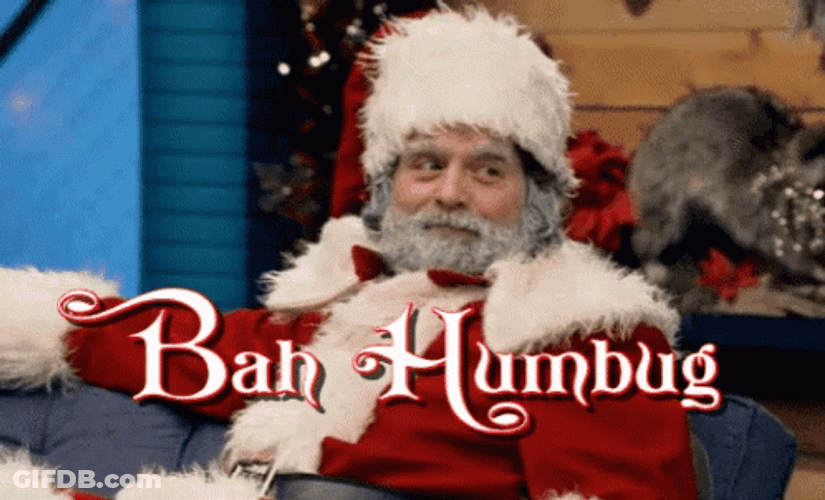 Bah Humbug Drunk Santa Claus GIF