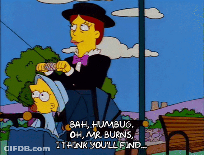 Bah Humbug Shary Bobbins The Simpsons GIF