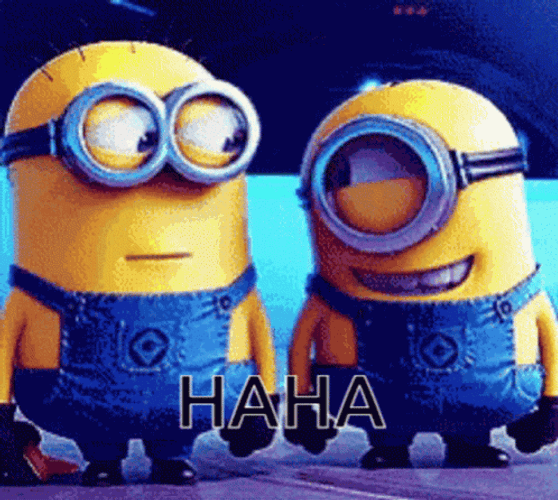Bahahaha Adorable Minions Cackling GIF