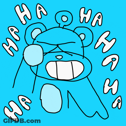 Bahahaha Fun Blue Monkey Mobile Sketch GIF