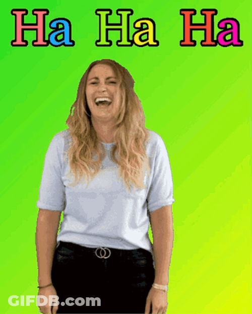 Bahahaha Lady Laughing Out Loud GIF