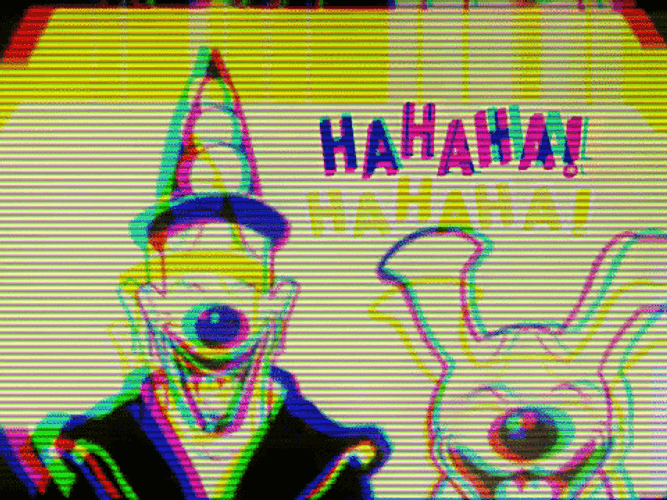 Bahahaha Laughing Dog And Clown GIF
