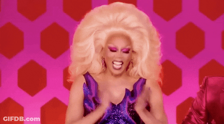 Bahahaha RuPaul Clapping Crackling Up GIF
