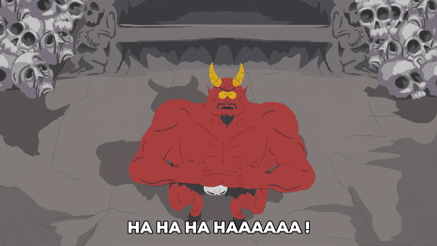 Bahahaha Satan Evil Laughing Cartoon GIF